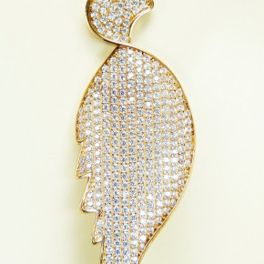 Engelsflügel mit Zirkonia 925/- rosèvergoldet