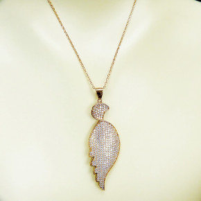 Engelsflügel mit Zirkonia 925/- rosèvergoldet