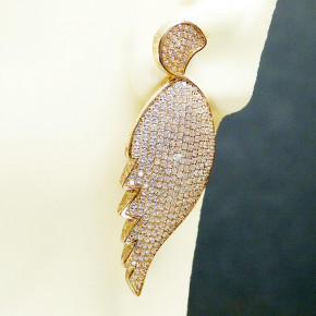 Engelsflügel als Ohrringe aus rosèvergoldetem Silber