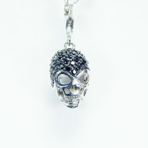 Totenkopf-Anhänger/Charm aus Silber