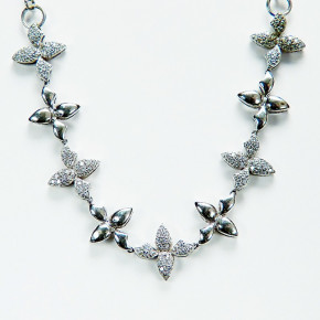 Silber-Collier mit Zirkonia