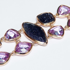 edles Silberarmband mit Rosévergoldung und Zirkonia