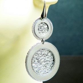 auffällige Hängeorhringe aus Silber