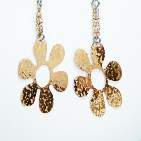 große Hängeohrringe Silber rosèvergoldet