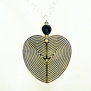 großer Herzanhänger Silber vergoldet