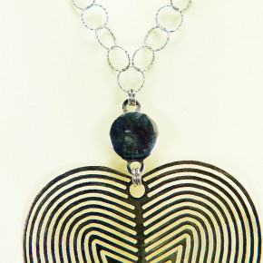 großer Herzanhänger Silber vergoldet