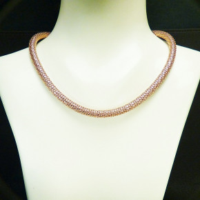 Collier/Halsreif Silber rosèvergoldet ca. 45cm