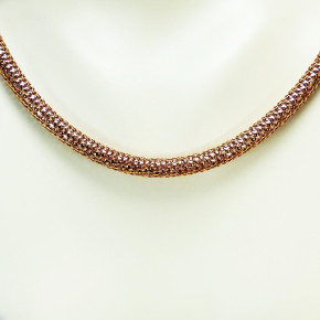 Collier/Halsreif Silber rosèvergoldet ca. 45cm