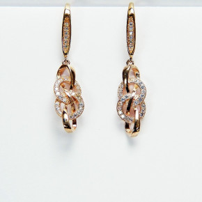 Ohrringe Silber rosèvergoldet mit Zirkonia