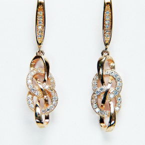 Ohrringe Silber rosèvergoldet mit Zirkonia