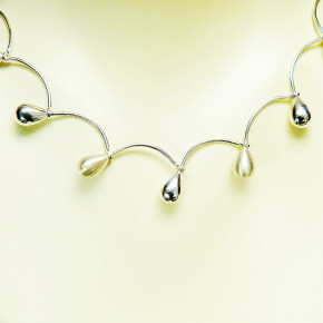 Silber-Collier mit Teilmattierung