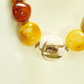 auffällige Naturkette mit Mammut und Citrin