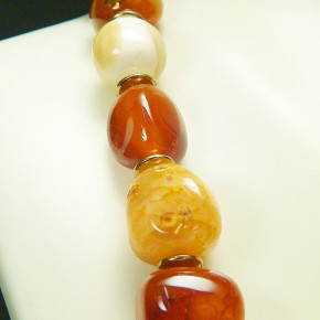 auffällige Naturkette mit Mammut und Citrin