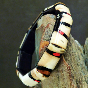 schmales Mammut-Armband mit Koralle