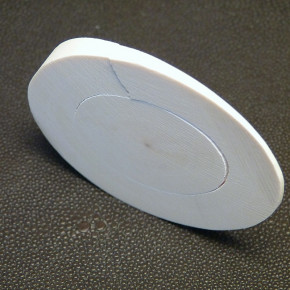 Mammut-Scheibe aus dem Kern ca. 79x64x11 bis 1,5mm