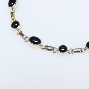 zartes Silberarmband mit Onix