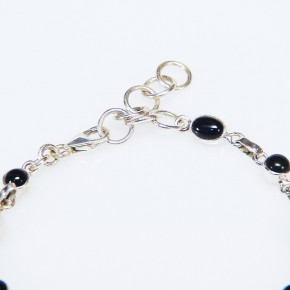 zartes Silberarmband mit Onix