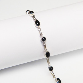 zartes Silberarmband mit Onix