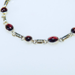 zartes Silberarmband mit Granat