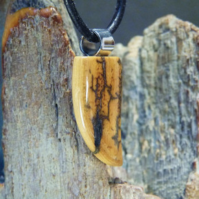 Zahnanhänger mit dunkler Rindenfärbung