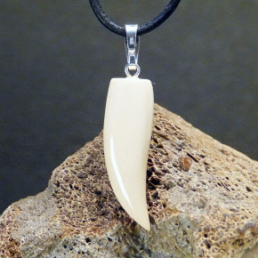 Zahnanhänger aus dunklerem Mammut