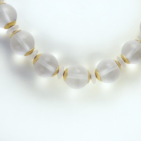 Kette aus mattiertem Bergkristall