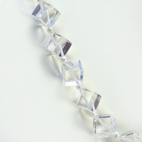 Würfelkette aus Bergkristall