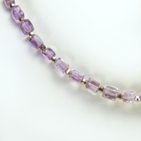 zarte Kette aus Amethyst