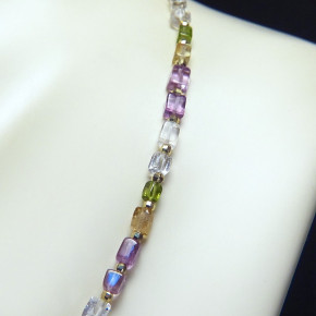 Zarte Steinkette multicolor