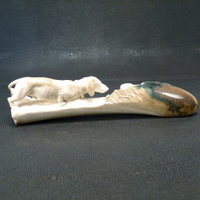 Dackel mit Hasen aus Zahnspitze