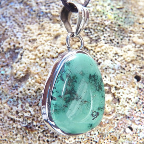 Silberanhänger mit Türkis