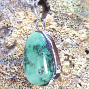 Silberanhänger mit Türkis