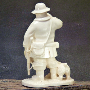 Jäger mit Hund aus Mammut