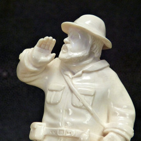 Jäger mit Hund aus Mammut