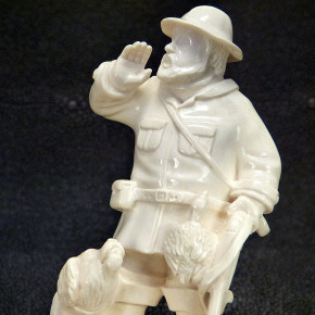 Jäger mit Hund aus Mammut
