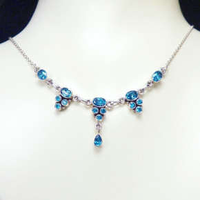 Silbercollier mit Zirkonia