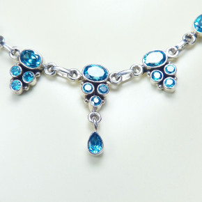 Silbercollier mit Zirkonia
