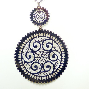 Silberkette mit Anhänger vergoldet