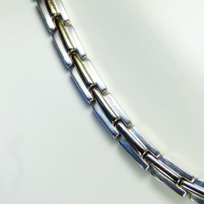 schweres Collier 925/- mit Teilvergoldung