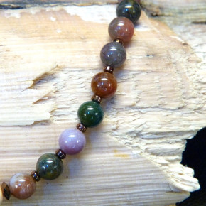 Collier aus Achaten und Mammut