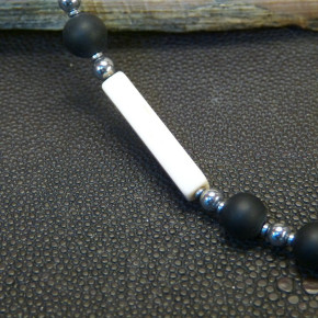 Onixkette mit Mammut lang