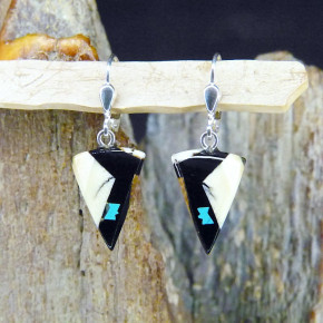 Mammut-Ohrhänger mit Türkis