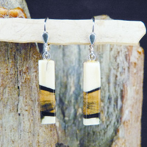 Mammut-Ohrhänger mit brauner Färbung