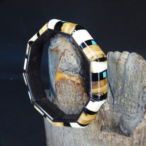 schmales Mammut-Armband mit Türkis