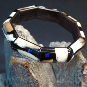 schmales Mammut-Armband mit Lapislazuli