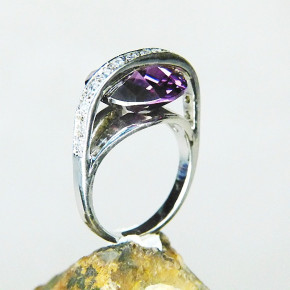 edler Silberring mit Zirkonia W18,5