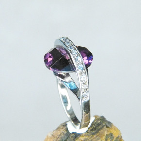 edler Silberring mit Zirkonia W18,5