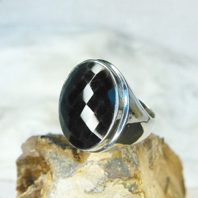auffälliger Silberring mit Onix W19