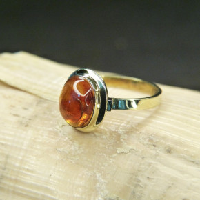 Goldring 333/- mit Bernstein W17,2