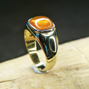 Herrenring 333/- mit Bernstein W20